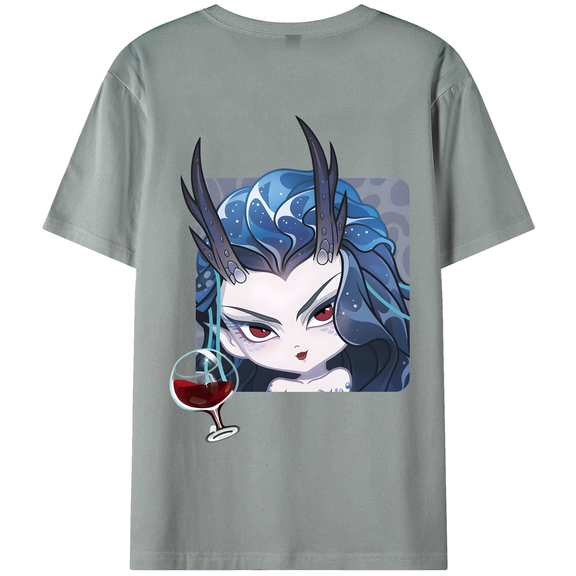 （画像用） Ne Zha 2 ナタ 魔童の大暴れ 綿100％ メンズ半袖Tシャツ（バックプリント） 通気性